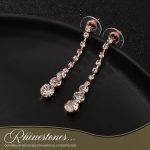 Unicra Bride Silver Bridal Necklace Earrings Set Crystal Wedding Jewelry Set Rhinestone Choker Necklace for Women and Girls (3 piece set - 2 earrings and 1 necklace) - Image 7